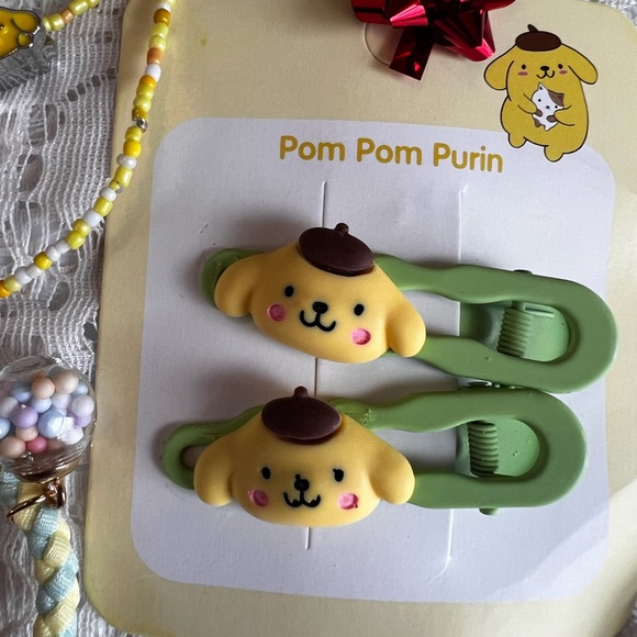 Pompompurin Necklace Bracelet Hair Clips - Picture 5 of 7